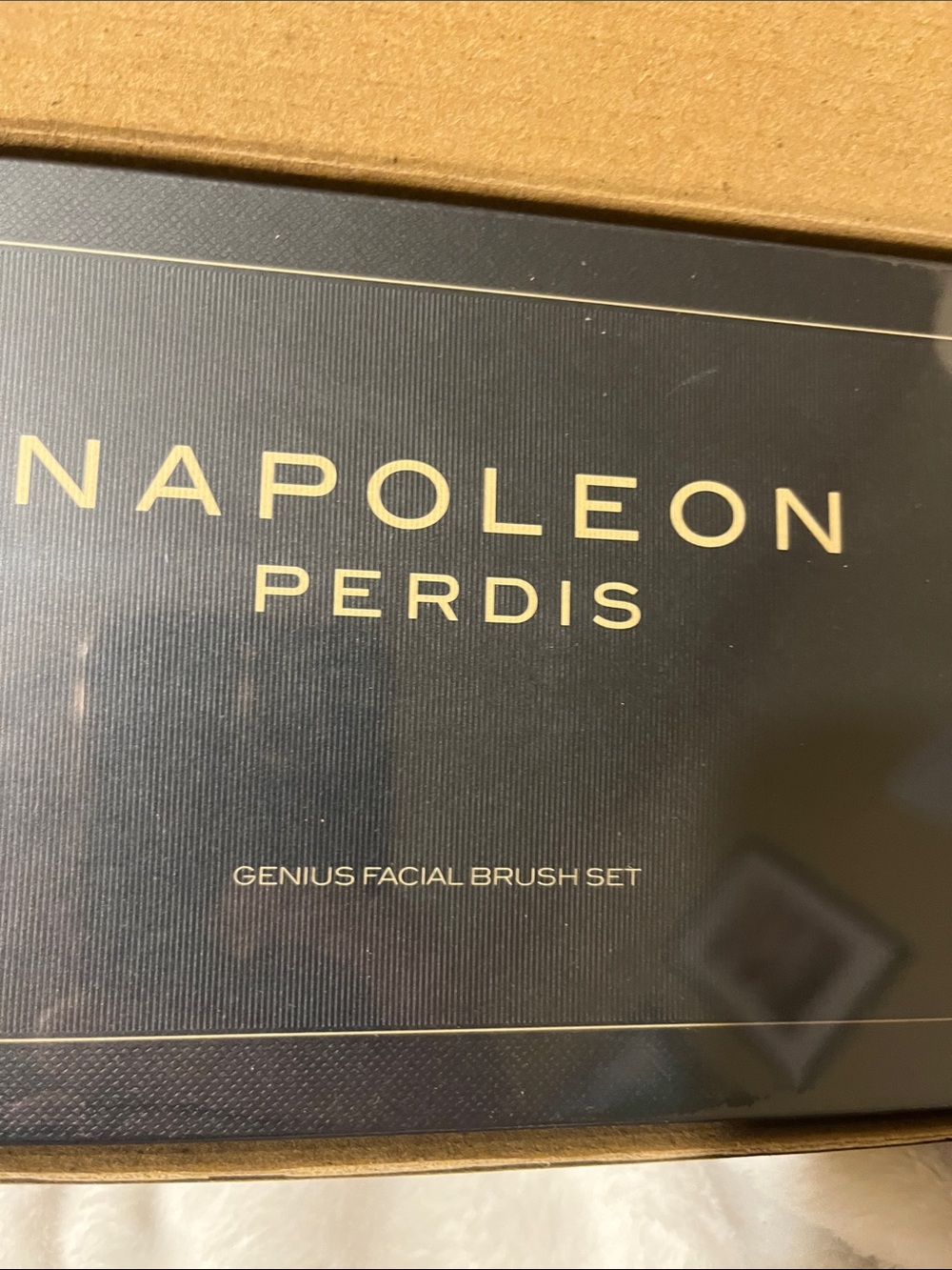 Napoleon Perdis Genius Facial Brush Set - Navy with Gold Lettering